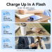 УМБ Vention 10000 mAh 22,5W PD, USB-A, USB-C In/Out, Lightning In/Out, LED display, Gold