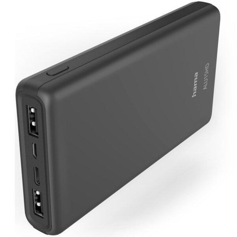 Портативний зарядний пристрій Power Bank Hama ALU15HD 15000 mAh Anthracite Портативний зарядний пристрій Power Bank Hama ALU15HD 15000 mAh Anthracite
