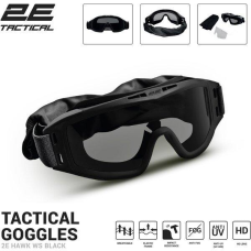Маска тактична, захисна 2E Hawk WS Black Anti-fog, 3-х шаровий ущільнювач, сумка, 3 лінзи