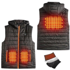 Жилет із підігрівом 2E Heat Power Plus Black з капюшоном, S