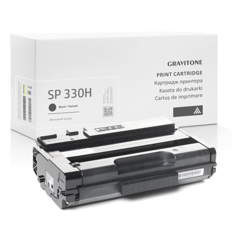Сумісний Картридж Ricoh SP 330H [SP 330HE] (408281), 7000 стор, Gravitone (GTR-CRG-SP330H-BK)