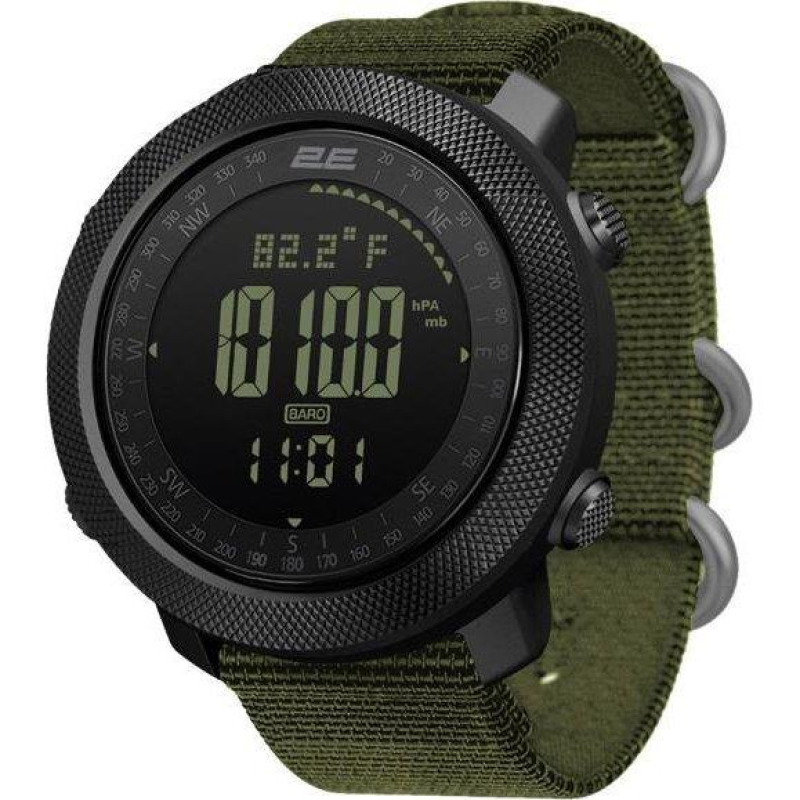 Тактичний годинник 2E Trek Pro Black з компасом, барометром та крокоміром (2E-TCW30BK) Тактичний годинник 2E Trek Pro Black з компасом, барометром та крокоміром (2E-TCW30BK)