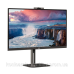 TFT 27“ AOC Q27V5CW/BK, QHD, IPS, 75Гц, 1 мс, HDMI, DP, USB-C, USB-hub, HAS, Pivot, webcam, колонки