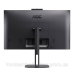 TFT 27“ AOC Q27V5CW/BK, QHD, IPS, 75Гц, 1 мс, HDMI, DP, USB-C, USB-hub, HAS, Pivot, webcam, колонки