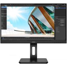 TFT 27“ AOC U27P2, IPS, 4K, HDMI, DP, USB 3.2 хаб, Pivot, колонки, чорний (U27P2)