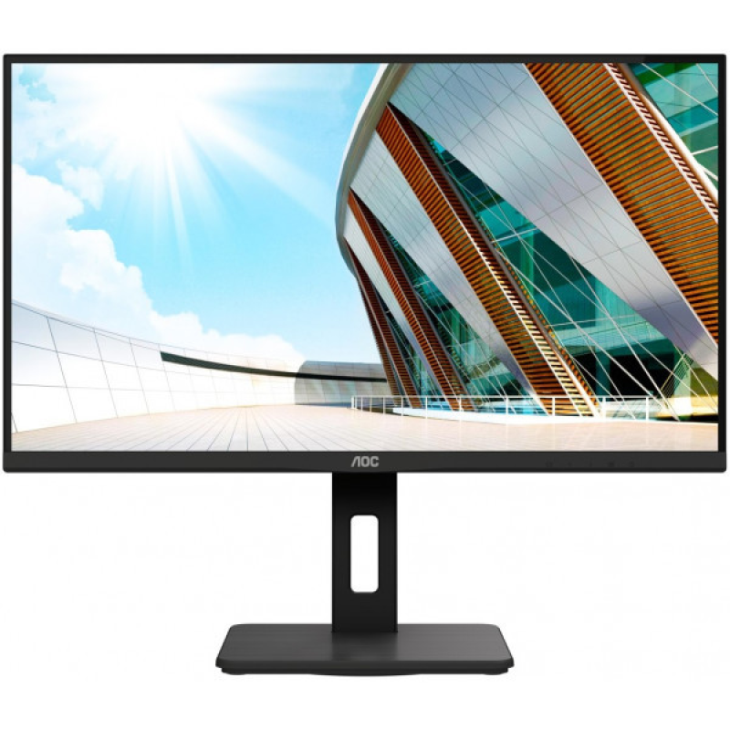 TFT 28“ AOC U28P2A, IPS, 4K, HDMI x 2, DP, USB x 4, HAS, Pivot, колонки, чорний (U28P2A)
