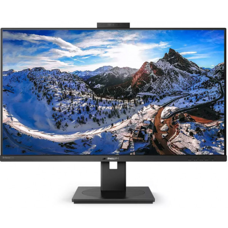 TFT 31.5“ Philips 329P1H, IPS, 4K UHD, USB-C, HDMIx2, DP, RJ45, HAS, Pivot, webcam, колонки, чорн. (329P1H/00)