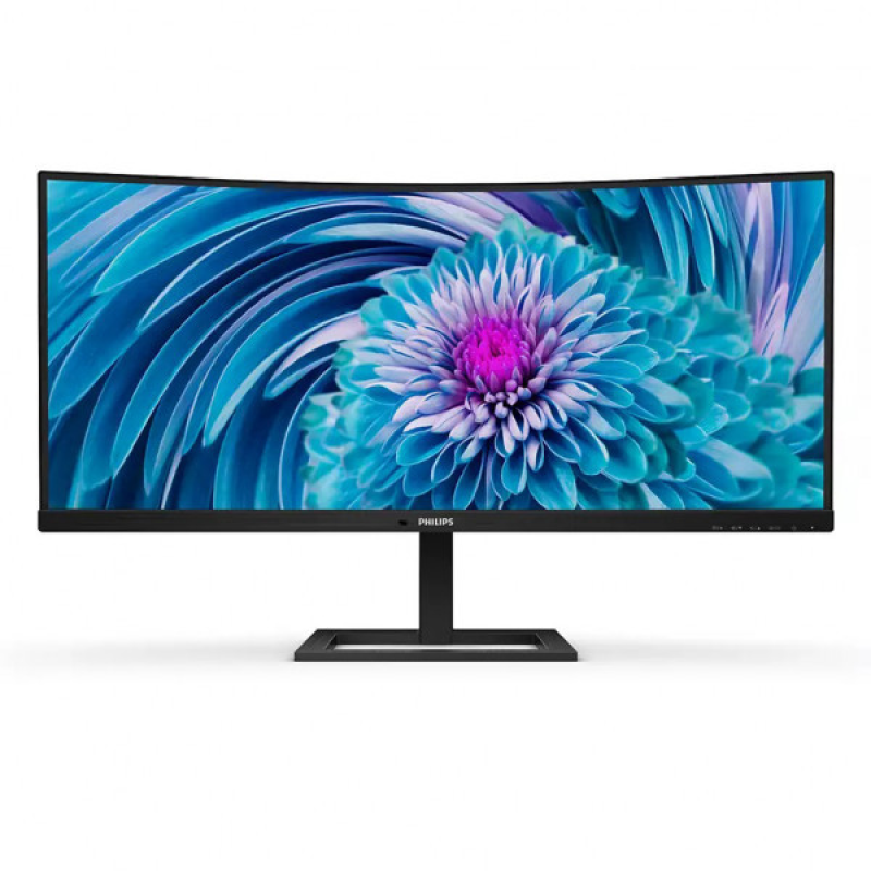 TFT 34“ Philips 346E2CUAE, VA, вигнутий, WQHD, DP, HDMI, USB-С, HAS, колонки, чорний (346E2CUAE/00)