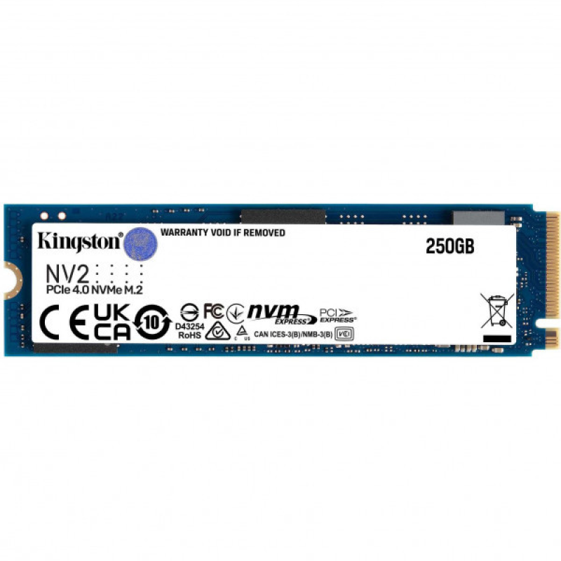 SSD 250GB Kingston NV2 M.2 2280 PCIe 4.0 x4 NVMe (SNV2S/250G#) SSD 250GB Kingston NV2 M.2 2280 PCIe 4.0 x4 NVMe (SNV2S/250G#)