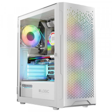 Корпус LogicConcept ARAMIS MESH+GLASS ARGB fans 4x120mm WHITE без БЖ ATX (AT-ARAMIS-20-0000000-0002)