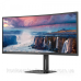TFT 34“ AOC CU34V5C/BK, WQHD, VA, 100Гц, 1 мс, вигнутий, HDMI, DP, USB-C, USB-hub, колонки, чорний