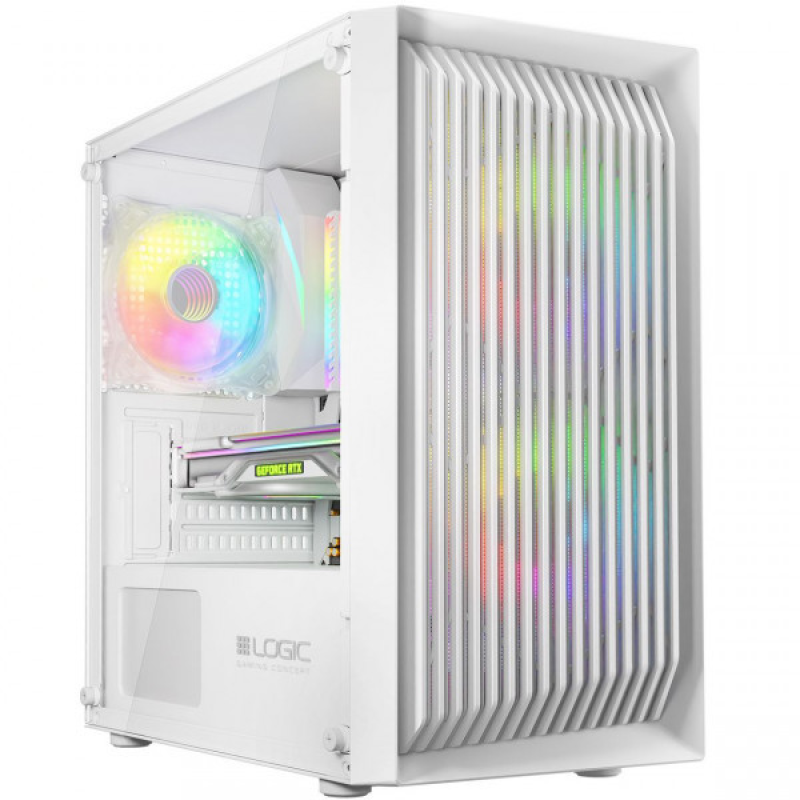 Корпус LogicConcept ATOS MESH+GLASS ARGB fans 3x120mm WHITE без БЖ mATX (AM-ATOS-20-0000000-0002)