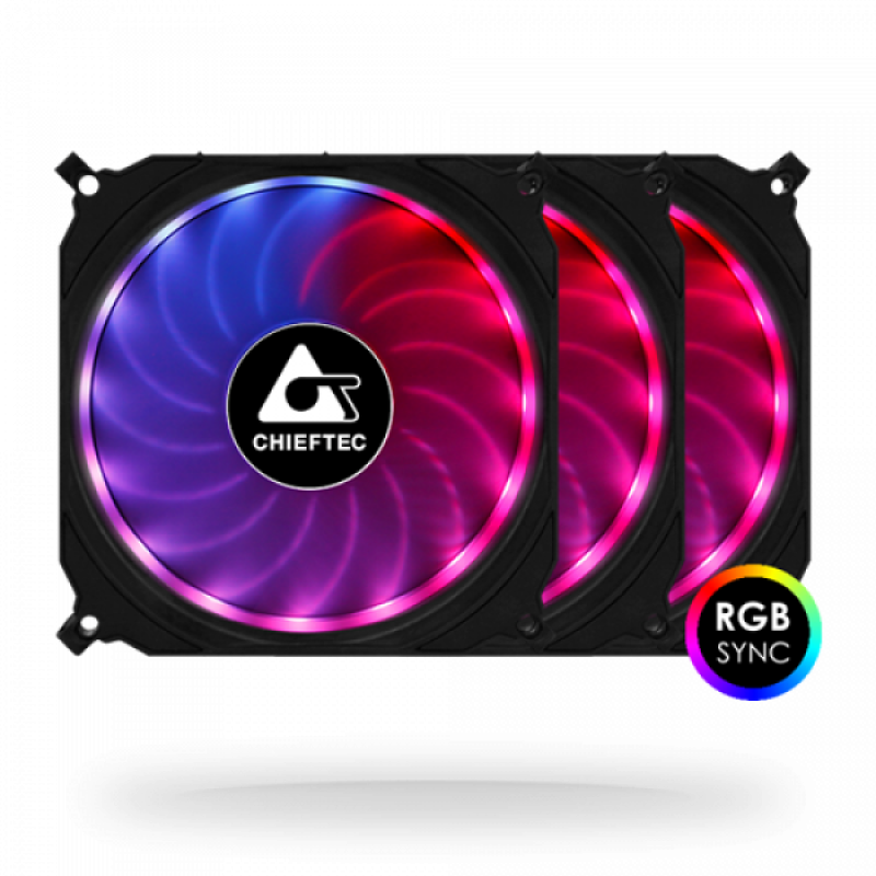 Вентилятор для корпусу 120 mm*3 Chieftec Tornado CF-3012-RGB fan set (CF-3012-RGB)