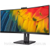 TFT 34“ Philips 34B1U5600CH, WQHD, VA, 100Гц, вигнутий, HDMI, DP, USB-C, RJ-45, USB-hub, webcam, HAS