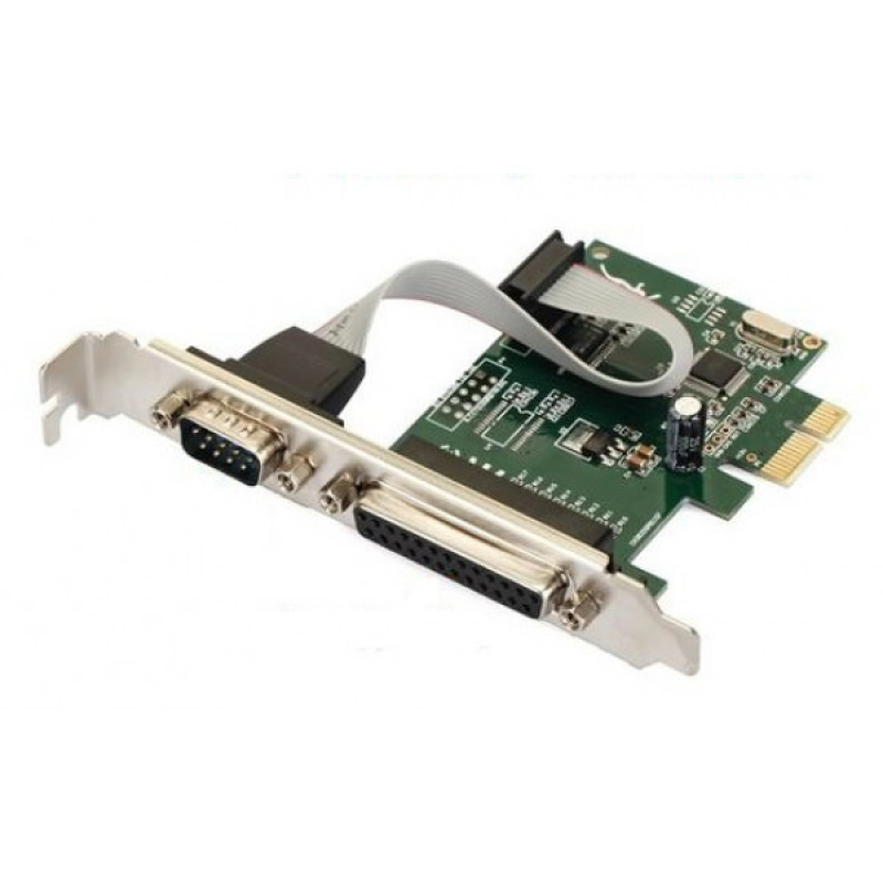 PCI-E Контролер 1xLPT, 1xCOM (RS232), WCH CH382L, RTL (B00332)