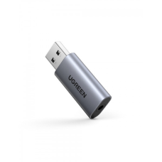 Звукова карта USB AUX jack, TRRS (Mic & Ear), ALC4030 Ugreen Сіра CM383 (80864)