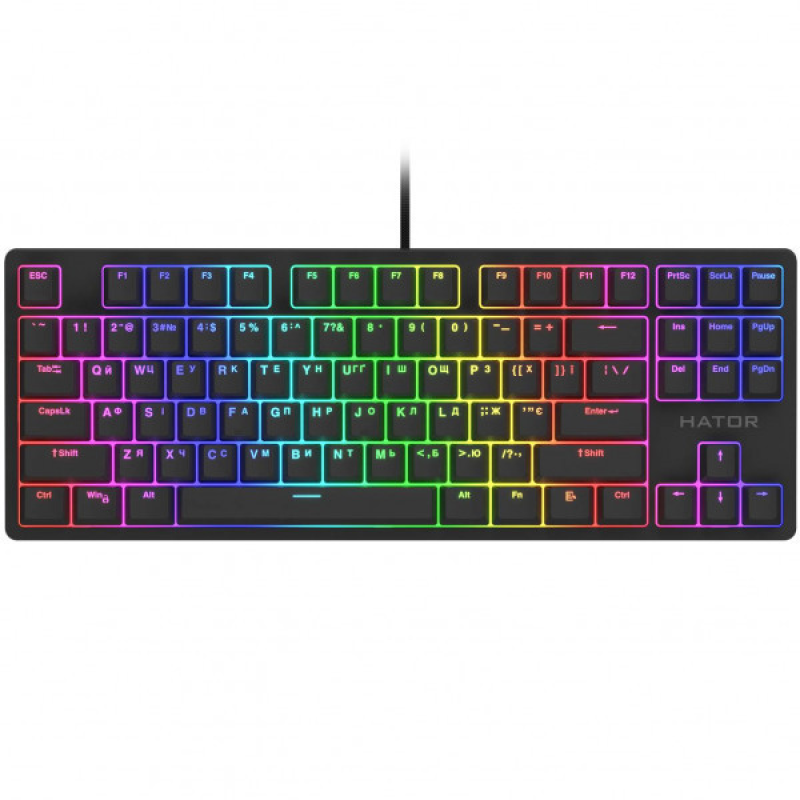 Клавіатура Hator Rockfall 2 Mechanical TKL orange black (HTK-720) Клавіатура Hator Rockfall 2 Mechanical TKL orange black (HTK-720)