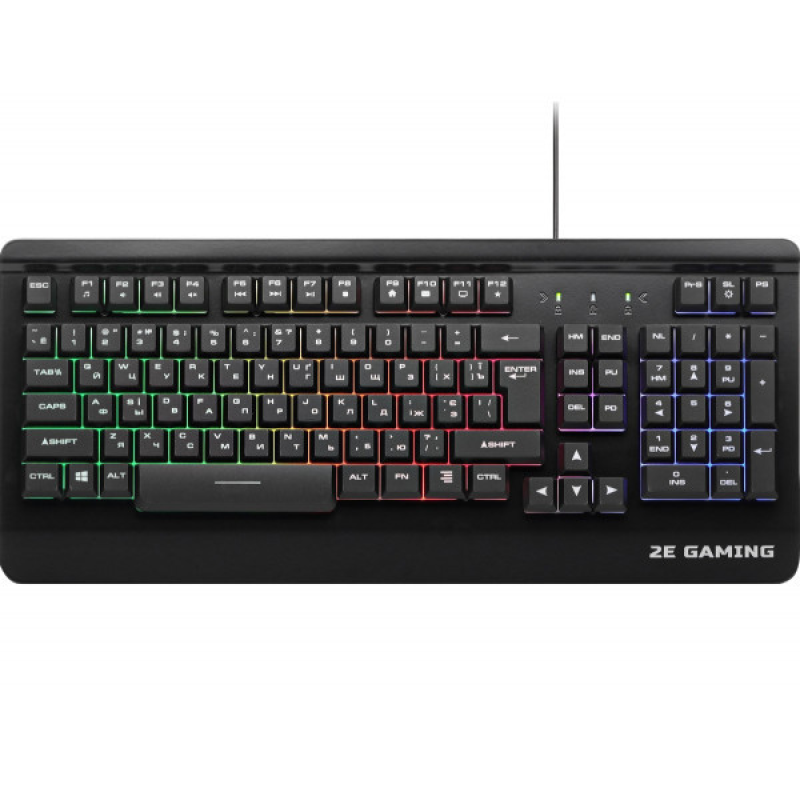 Клавіатура ігрова 2E Gaming KG320 LED USB Black Ukr (2E-KG320UB)