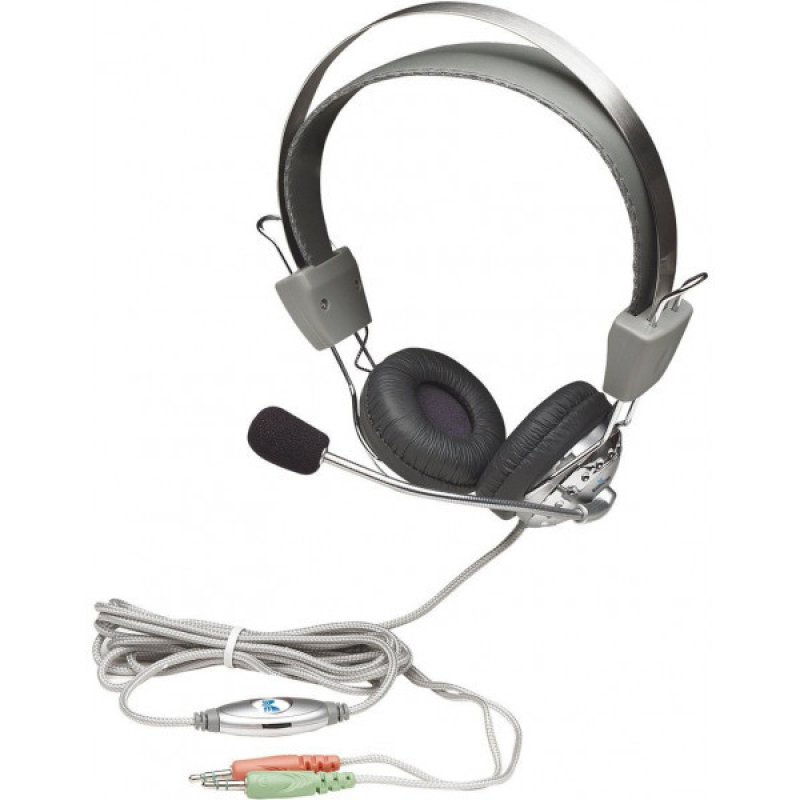 Навушники з мікрофоном Manhattan Headset Stereo Silver (175517) Навушники з мікрофоном Manhattan Headset Stereo Silver (175517)