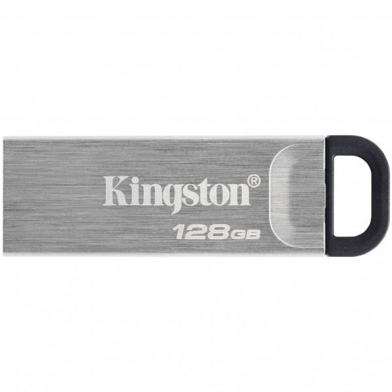 USB Flash Kingston DataTraveler Kyson Metal 128GB USB3.2 Gen 1 Silver/Black, Retail (DTKN/128GB#)