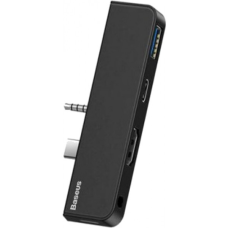 Док-станція USB3.1 Type-C+3.5mm --> HDMI/USB 3.0/Type-C/3.5mm Чорна Baseus for Surface Go (CAHUB-FT01)