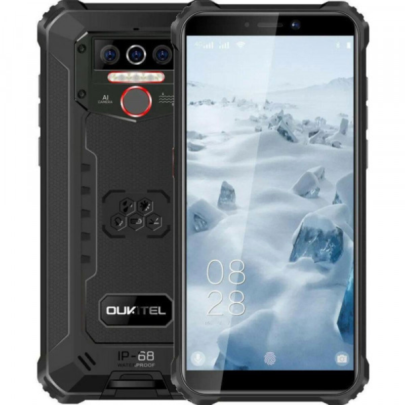 Смартфон Oukitel WP5 Pro 5.5“ HD+ /4 GB / 64 GB / MTK6762D / 8000 mAh / IP68 / 13+5Мп Black (6972940563973)