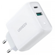 Зарядний пристрій 2xUSB 38W (1хUSB-A+1xType-C) Wall Charger Білий CD170 Ugreen (60468)