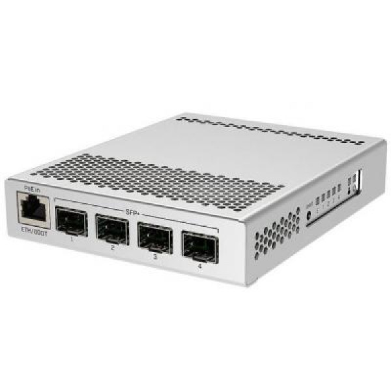 Комутатор Mikrotik CRS305-1G-4S+IN, 4x SFP+ ports, 1x Gigabit Ethernet, metallic enclosure (CRS305-1G-4S+IN )
