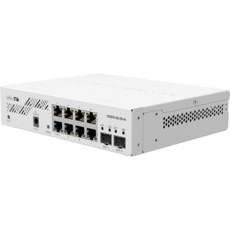 Комутатор Mikrotik CSS610-8G-2S+IN (8x1G, 2xSFP+, SwOS) (CSS610-8G-2S+IN)
