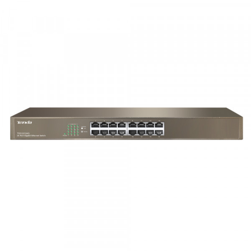 Комутатор TENDA TEG1016G 16port 10/100/1000/BaseT rackmount 19“ (TEG1016G) Комутатор TENDA TEG1016G 16port 10/100/1000/BaseT rackmount 19“ (TEG1016G)