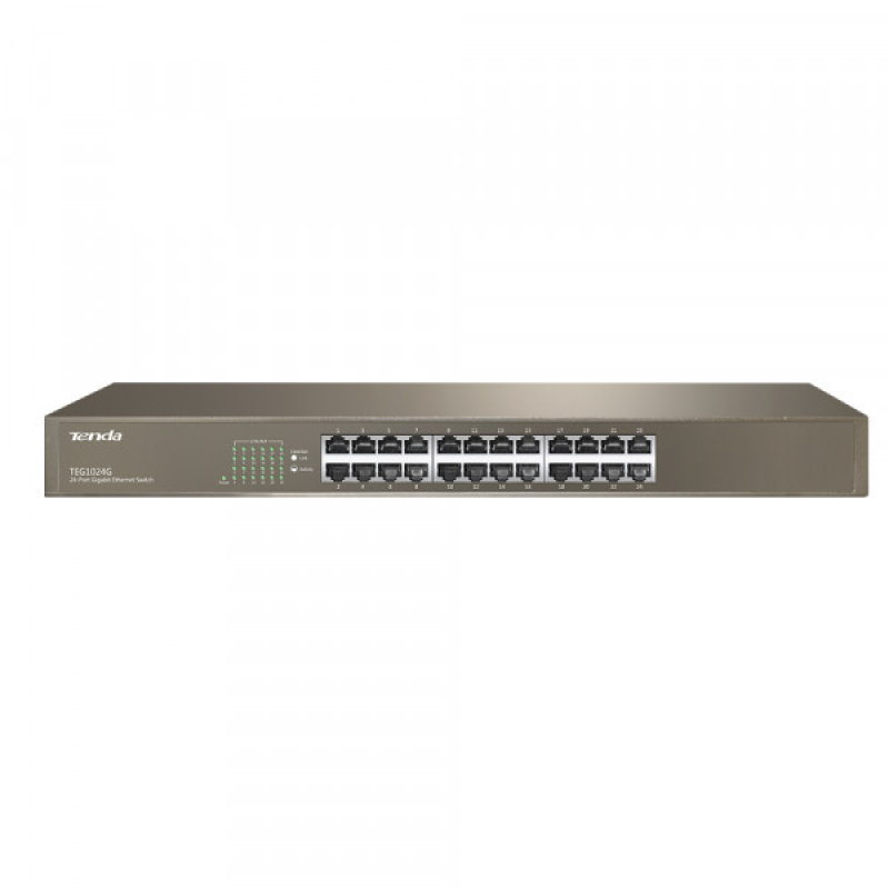 Комутатор TENDA TEG1024G 24port 10/100/1000/BaseT rackmount 19“ (TEG1024G)