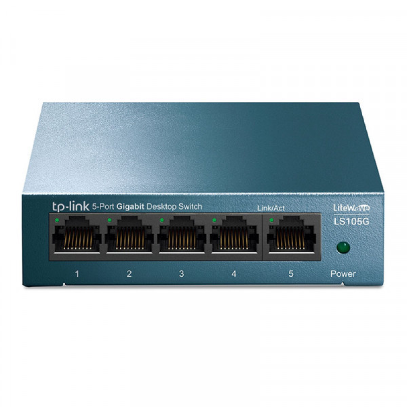 Комутатор TP-Link LiteWave LS105G 5xGE некерований метал. корпус (LS105G) Комутатор TP-Link LiteWave LS105G 5xGE некерований метал. корпус (LS105G)