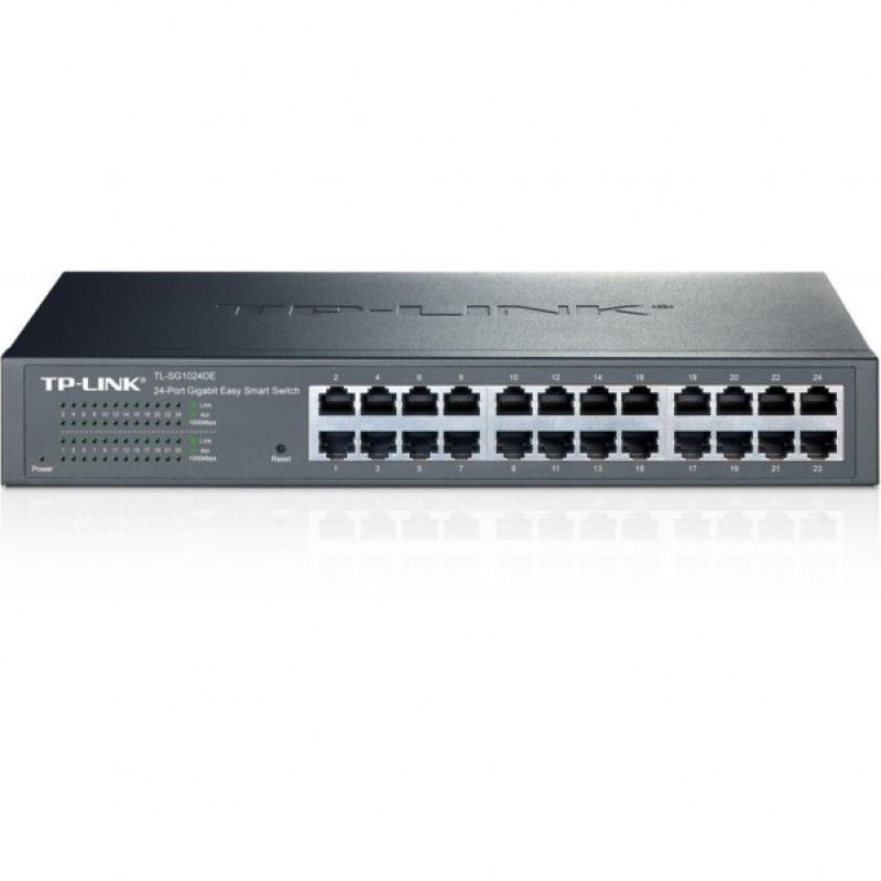 Комутатор TP-Link TL-SG1024DE, 24xRJ-45 10/100/1000, 19“ (TL-SG1024DE) Комутатор TP-Link TL-SG1024DE, 24xRJ-45 10/100/1000, 19“ (TL-SG1024DE)
