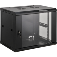 Шафа настінна 19“, 6Ux570x450, (Ш*Г), розібрана, чорна (KD-007A-6406)