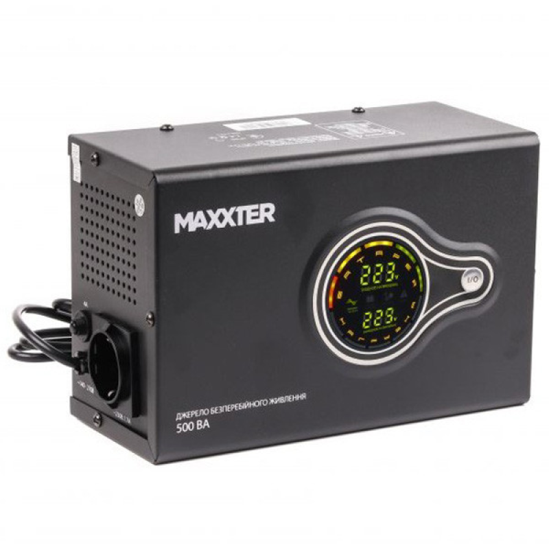 ДБЖ Maxxter MX-HI-PSW500-01, тривалої дії, 500 ВА (300 Вт). без АКБ (MX-HI-PSW500-01) ДБЖ Maxxter MX-HI-PSW500-01, тривалої дії, 500 ВА (300 Вт). без АКБ (MX-HI-PSW500-01)