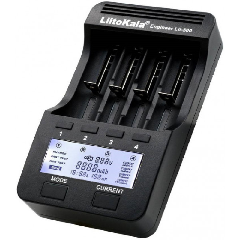 Зарядний пристрій LiitoKala Lii-500, 4x(Lion/NiMH/NiCd), Power Bank, discharge function (Lii-500) Зарядний пристрій LiitoKala Lii-500, 4x(Lion/NiMH/NiCd), Power Bank, discharge function (Lii-500)