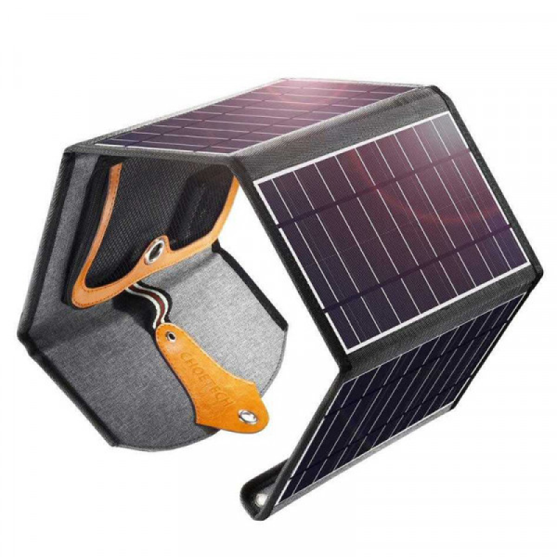 Сонячна панель для УМБ Choetech 22W 2x USB 5V/2.4A/2.1A max (SC005)