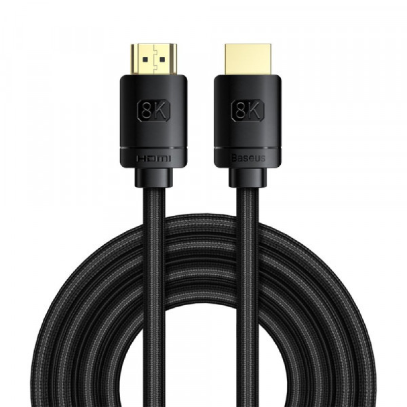 Кабель HDMI M - M, 3m, V2.1 8K, High Definition Series CAKGQ-L01 Baseus Чорний (CAKGQ-L01)