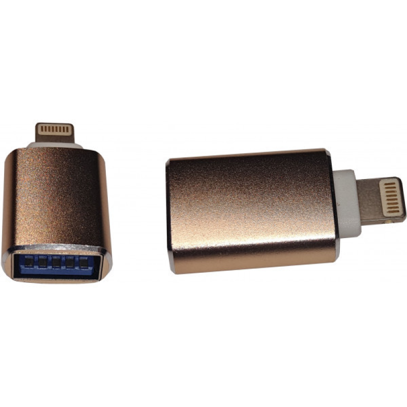 Перехідник OTG Lightning - USB 3.0 AF Gold (S1000) Перехідник OTG Lightning - USB 3.0 AF Gold (S1000)