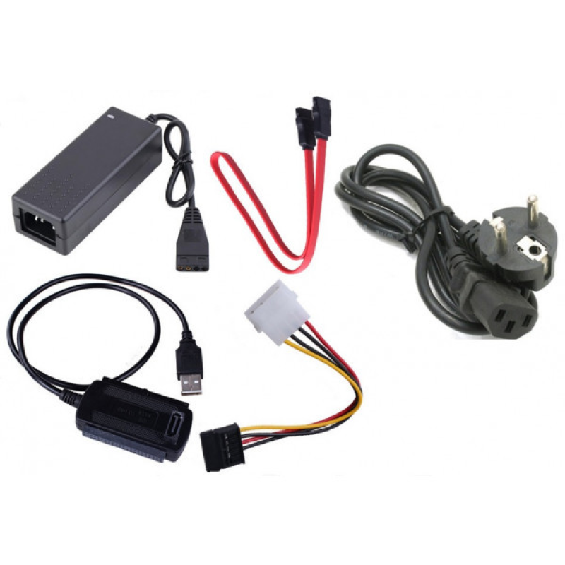 Перехідник USB --> COMBO IDE-SATA з БЖ, RTL (B00312)
