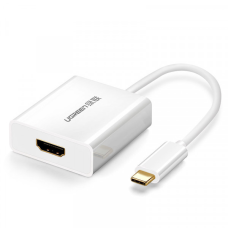 Перехідник USB 2.0 Type-C --> HDMI V1.4b білий Ugreen (40273)
