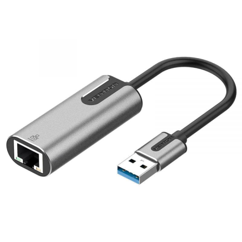 Перехідник USB 3.0 --> Ethernet RJ45 1000Mb Aluminum чорний Vention (CEWHB)
