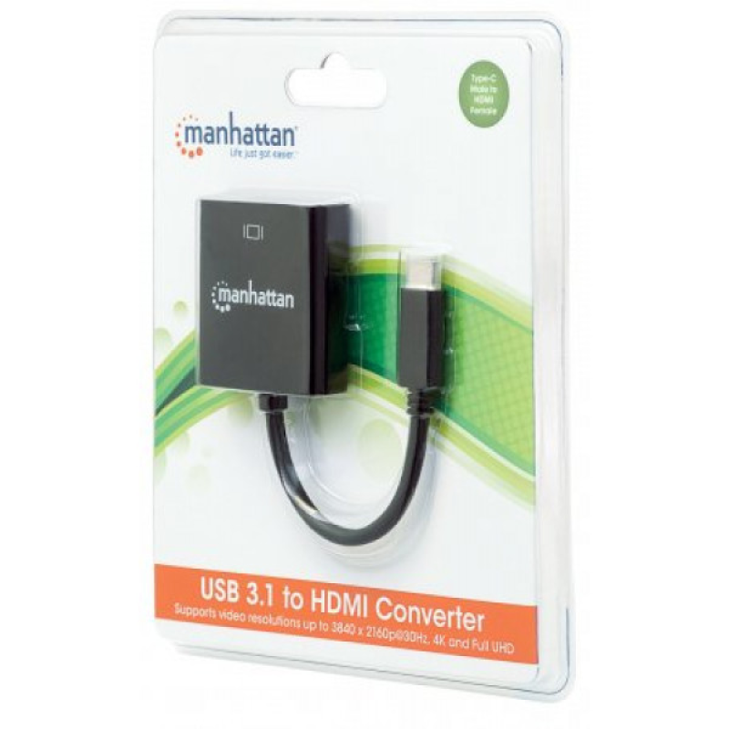 Перехідник USB3.1 Type-C --> HDMI (F), Manhattan (151788)