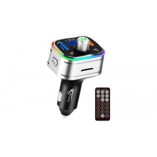Автомобільний FM-трансміттер Aspiring Wave 2 LED/Bluetooth/MicroSD/DSP/QC3.0/Пульт ДК (86ASTR21PB2)