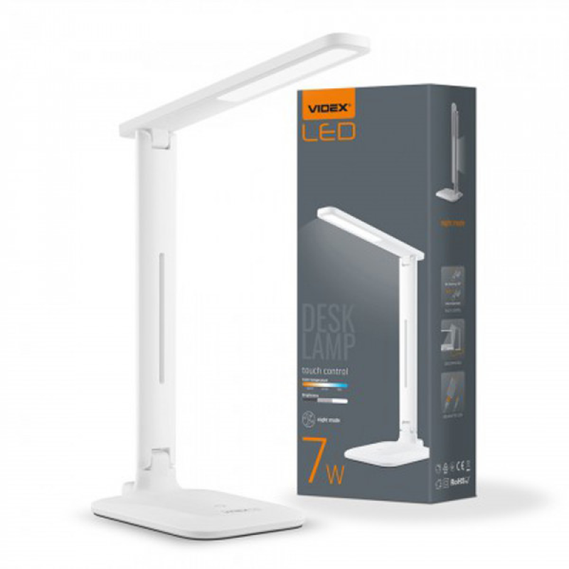 LED лампа настільна VIDEX VL-TF02W 7W 3000-5500K 220V (24712)
