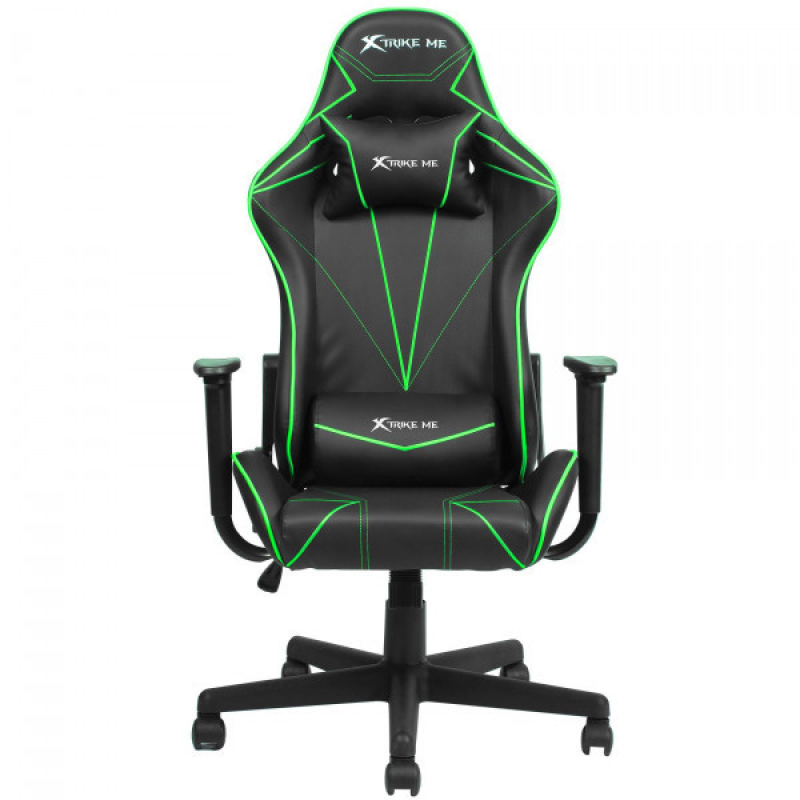КРІСЛО ІГРОВЕ XTRIKE ME ADVANCED GAMING CHAIR GC-909, 50ММ, ЧОРНО-ЗЕЛЕНЕ (GC-909GN)
