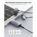 Звукова карта USB AUX jack, TRRS (Mic & Ear), ALC4030 Ugreen Сіра CM383 (80864)