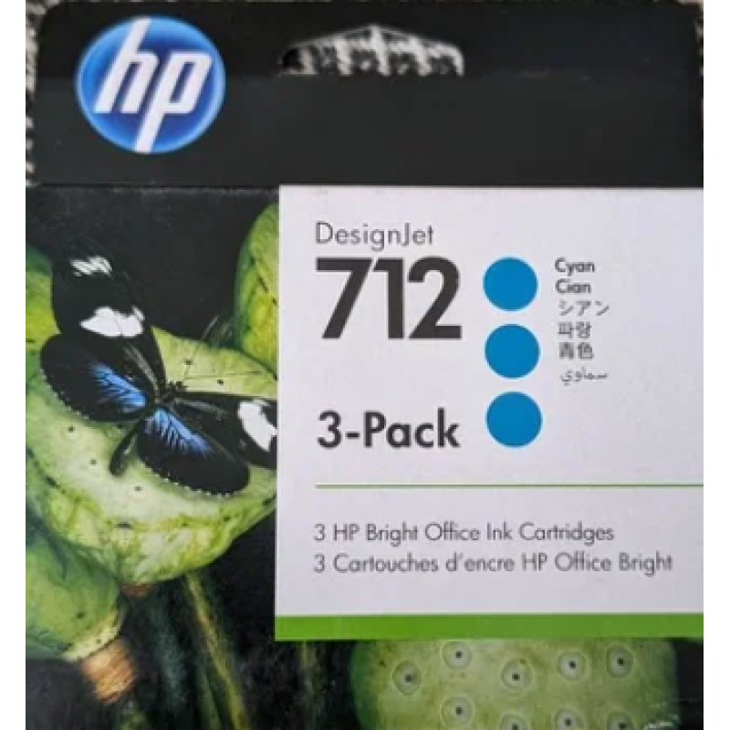 HP 712 DesignJet Т230/Т630/650 Cyan 3-Pack 29-ml 3ED77A HP 712 DesignJet Т230/Т630/650 Cyan 3-Pack 29-ml 3ED77A