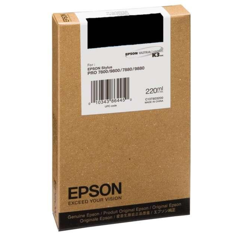 Картридж Epson StPro 7800/7880/9800/9880 photo black, 220мл. (C13T603100)