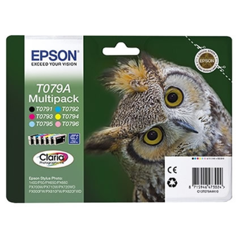 Epson StPhoto P50/PX660/PX720WD/PX820FWD Bundle (Bk, C, M, Y, LC, LM) (C13T079A4A10) Epson StPhoto P50/PX660/PX720WD/PX820FWD Bundle (Bk, C, M, Y, LC, LM) (C13T079A4A10)